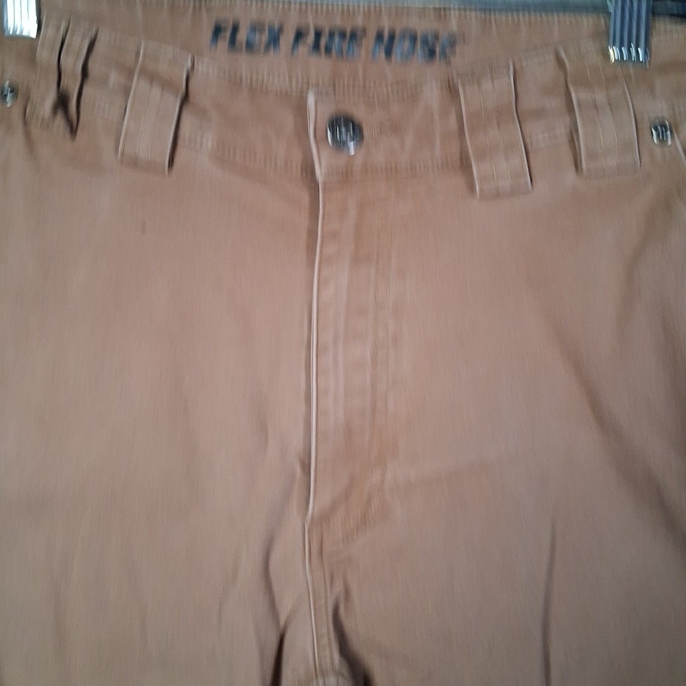 Duluthflex Fire Hose Relaxed Fit Cargo Pants Men 36x32 Brown Heavy-duty Canvas - Picture 2 of 7